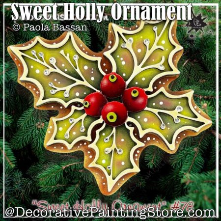 Sweet Holly Ornament Painting Pattern - Paola Bassan